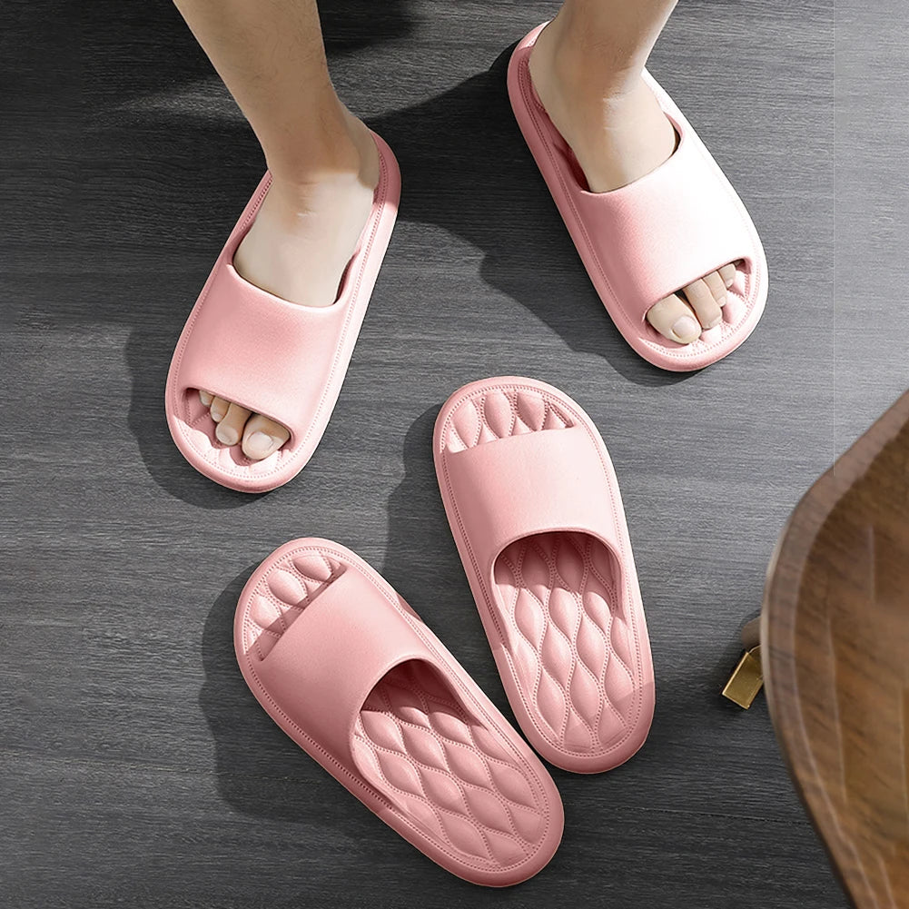 Summer Flip Flops Solid Color Thick Platform Slippers Non Slip Summer Cloud Slides EVA Indoor Home Sandals for Men Women - Buy online at  Vibe In Cart.