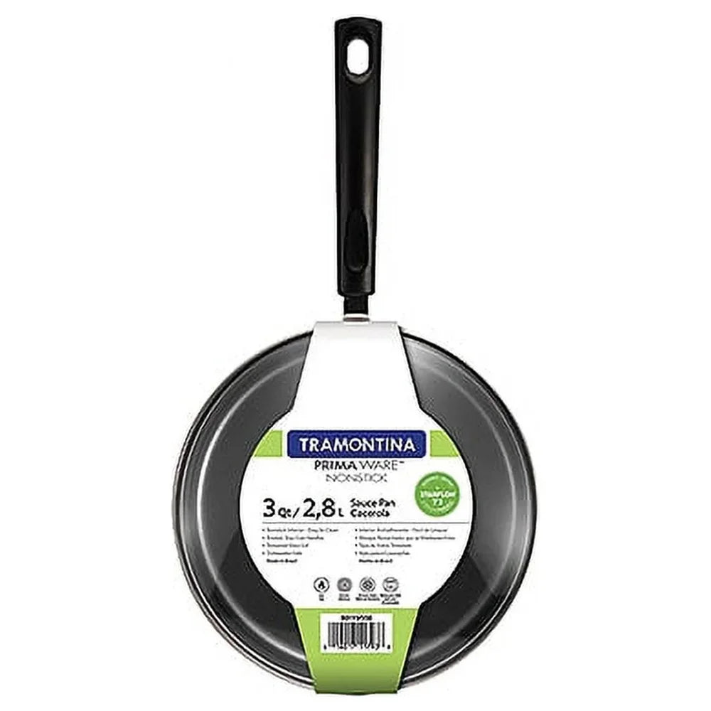 Nonstick Covered Sauce Pan 3 Quart Aluminum Dishwasher Safe Easy Cleanup Stay Cool Handle Tempered Glass Lid Kitchen Cookware - Buy online at  Vibe In Cart.
