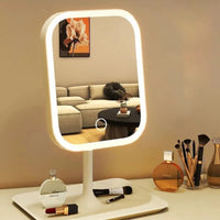 Niche Modern Desktop Vanity Mirror 3 Color Light LED Makeup Mirror Touching Mirror Women Bedroom Dressing Mirror - Buy online at  Vibe In Cart.