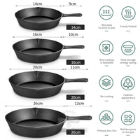 Cast Iron Frying Pan  Non-Stick Skillet for Cooking, Omelette & Pancake Pan, Induction-Compatible Kitchen Cookware - Buy online at  Vibe In Cart.