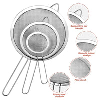Stainless Steel Sieve Fine Mesh Filter Slotted Spoon Kitchen Accessories For Cooking Baking Oil Flour Strainer Sifter - Buy online at  Vibe In Cart.