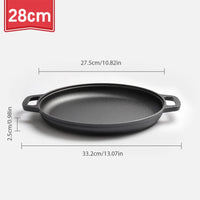 Cast Iron Frying Pan Non-stick pan Pizza Egg Pancake Pot Vegetable Steak Skillet Home Kitchen Flat Pan Omelette Outdoor Cookware - Buy online at  Vibe In Cart.