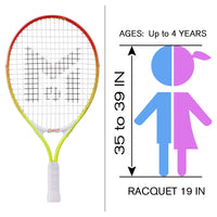 INSUM Kids Tennis Racket 17/19/21/23/25 Inches with Cover Bag Lightweight Aluminium Alloy Racquet for Children - Buy online at  Vibe In Cart.