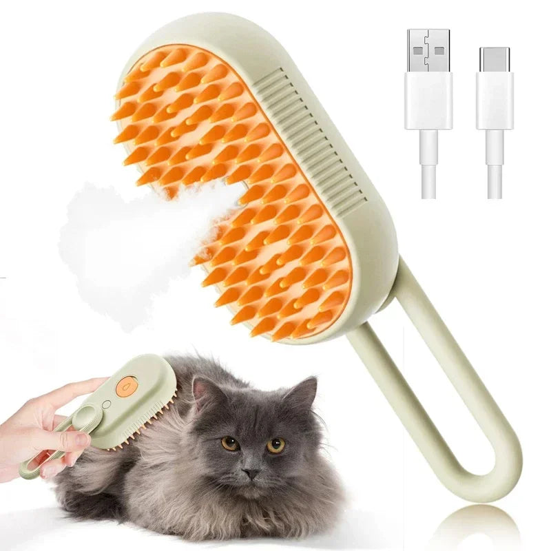 Plastic Pet Spray Grooming Comb with Water Mist for Dogs and Cats