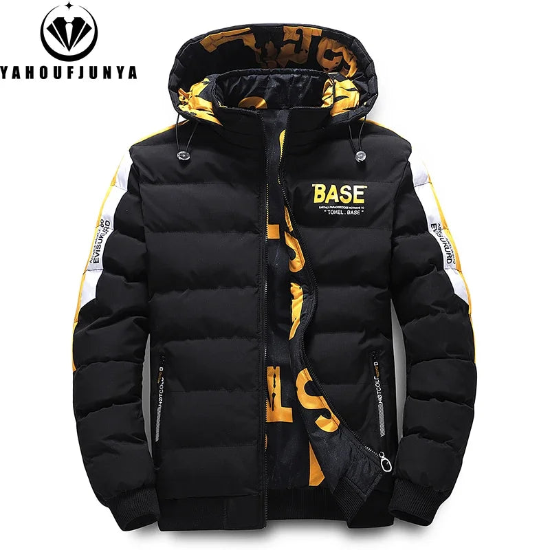 Winter Men Outdoor Windbreak Brand Removable Hooded Jacket Men Windbreak Thick Warm Casual Fashion Parka Jacket Coat Male Hots - Buy online at  Vibe In Cart.