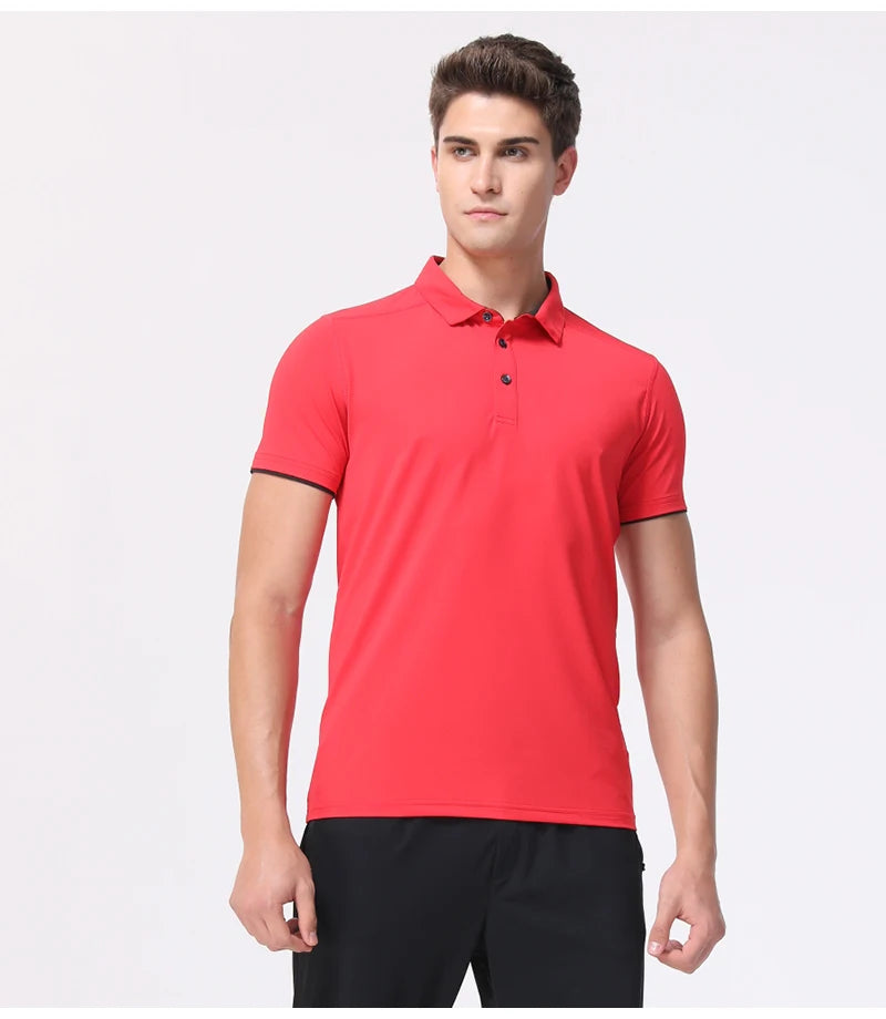 Quick Dry Men's Sports Polo Shirt Golf wear Summer Gym Fitness Training Clothing Comfortable Breathable Shirts - Buy online at  Vibe In Cart.