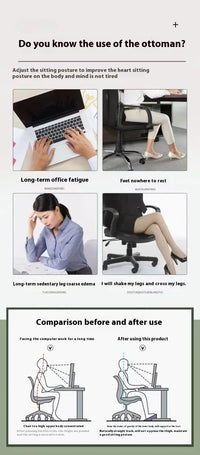 New Portability Foot Rest Under Desk Footrest Ergonomic Foot Stool With Massage Rollers Foot Rest For Home Office Work - Buy online at  Vibe In Cart.