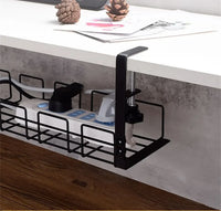 Under Desk Metal Wire Cable Management Organizer Rack