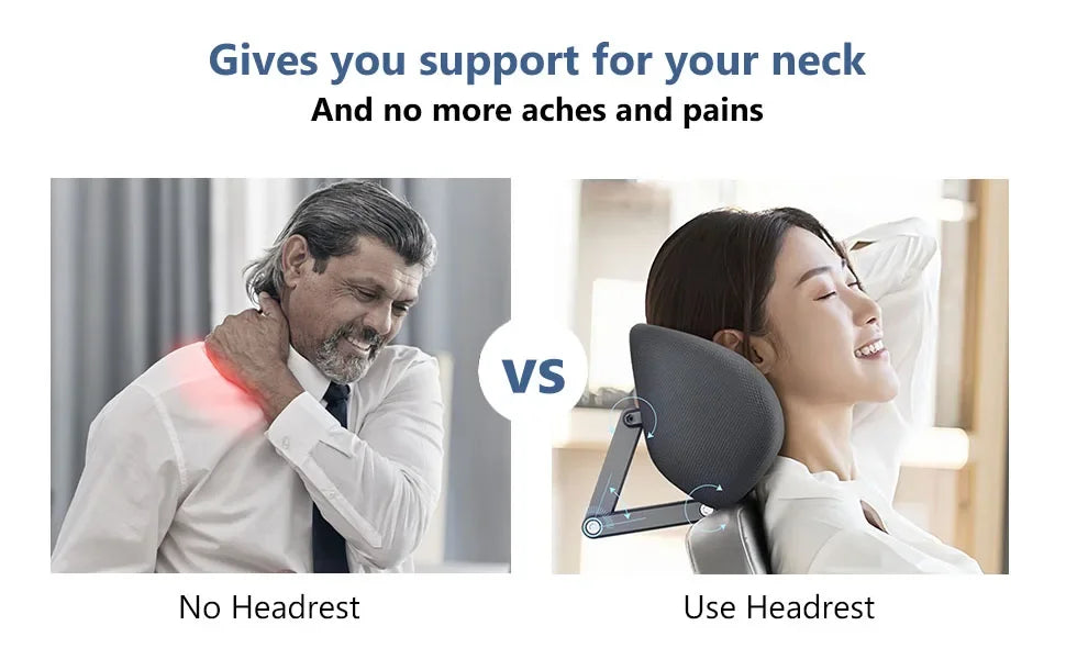 For Ergonomic Office Chair Headrest Attachment Universal, Sponge Head Pillow Adjustable Height & Angle, Upholstered Headrest GZ - Buy online at  Vibe In Cart.