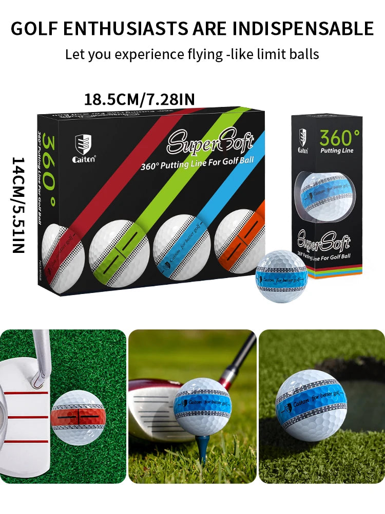 Caiton 12/3pcs 3-Layer PU Putter Golf Ball, 360° Precision Stable Shooting Line, Enhancing Putting Accuracy and Stability - Buy online at  Vibe In Cart.