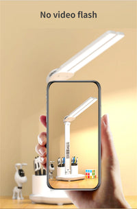 LED Desk Lamp USB Dimmable Touch Foldable Table Lamp with Calendar Temperature Clock Night Light for Study Reading Lamp - Buy online at  Vibe In Cart.