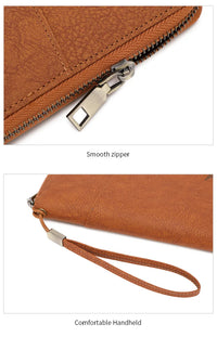 RFID Blocking Polyurethane Passport Holder with Zipper