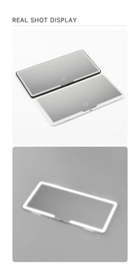 Car Interior Mirrors Sun Visor Plate LED HD Makeup Mirror for Girls Women Rechargeable Fill Light Universal Thin Vanity Mirror - Buy online at  Vibe In Cart.