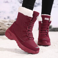 New Winter Women Boots High Quality Warm Snow Boots Lace-up Comfortable Ankle Boots Outdoor Waterproof Hiking Boots Size 36-43 - Buy online at  Vibe In Cart.