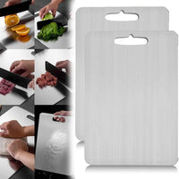 Titanium Cutting Boards for Kitchen Stainless Board 304 Steel Thickened Double Sided Food Grade Portable Fruit Meat Chopping - Buy online at  Vibe In Cart.