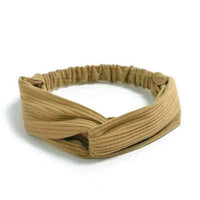 Women's Geometric Acrylic Elastic Headbands with Cross Knot