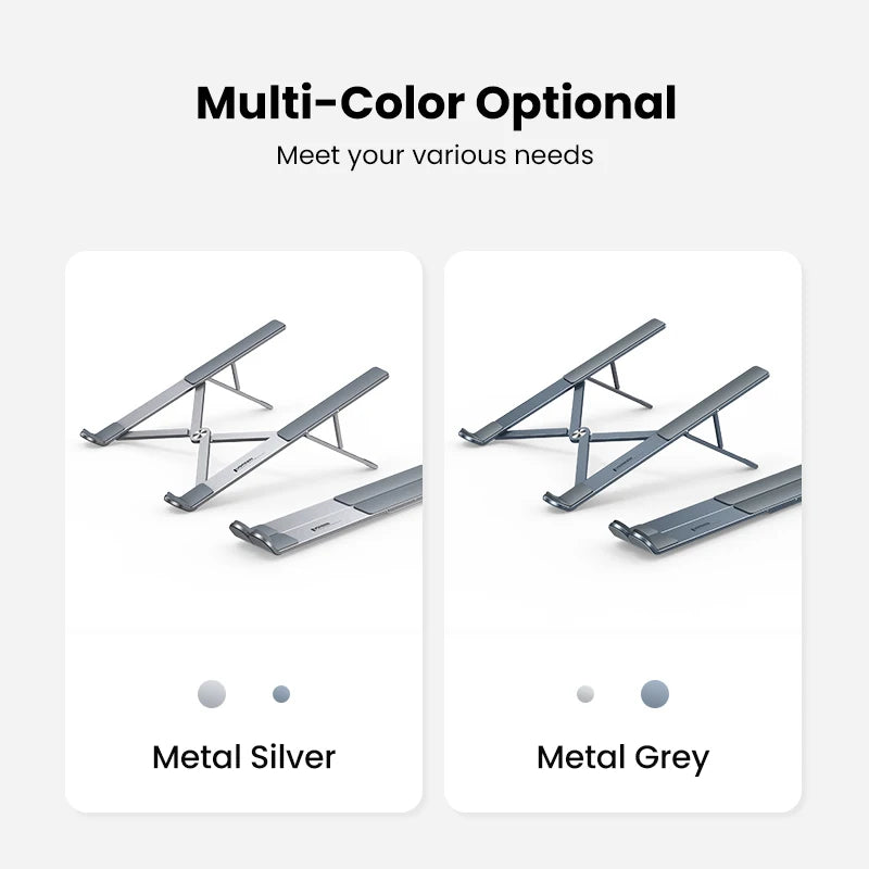 Foldable Aluminum Vertical Laptop Stand with 5-Level Adjustable Height