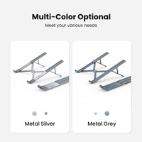 Foldable Aluminum Vertical Laptop Stand with 5-Level Adjustable Height