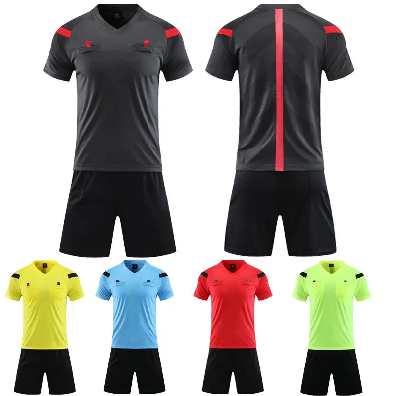 Professional Men Referee Uniforms Soccer Men Football Jerseys Shorts Shirts Suit Pocket Tracksuits V-neck Judge Sportswear - Buy online at  Vibe In Cart.