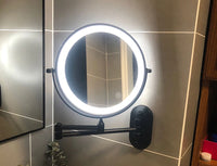 8 Inch Double-Sided Makeup Mirror With 3x-10x Magnification And LED Lights