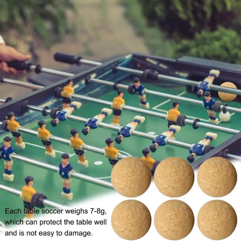 1/6Pcs 36mm Table Football Cork Solid Wood Foosball Table Soccer Ball Fussball Football Machine Replacement Accessories - Buy online at  Vibe In Cart.