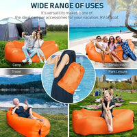 Lazy Inflatable Sofa Outdoor Portable Inflatable Couch Folding Camping Inflatable Sofa Outdoor Furniture Inflatable Lounger - Buy online at  Vibe In Cart.