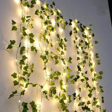 2M Green Leaf String Lights Artificial Ivy Vine Fairy Light Wedding Party Decoration Christmas Home Room Decor Wall Plant Wreath - Buy online at  Vibe In Cart.