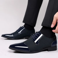 Men's Elastic Band Oxfords With PVC Insole And Rubber Outsole