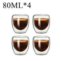 2-6PCS Double Wall High Borosilicate Glass Mug Heat Resistant Tea Milk Espresso Coffee Juice Water Cup Bar Drinkware Gift - Buy online at  Vibe In Cart.