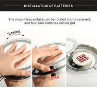 Folding Arm Extend Bathroom Mirror With LED Light 7 Inch Wall Mounted Double Side Smart Cosmetic Makeup Mirrors - Buy online at  Vibe In Cart.