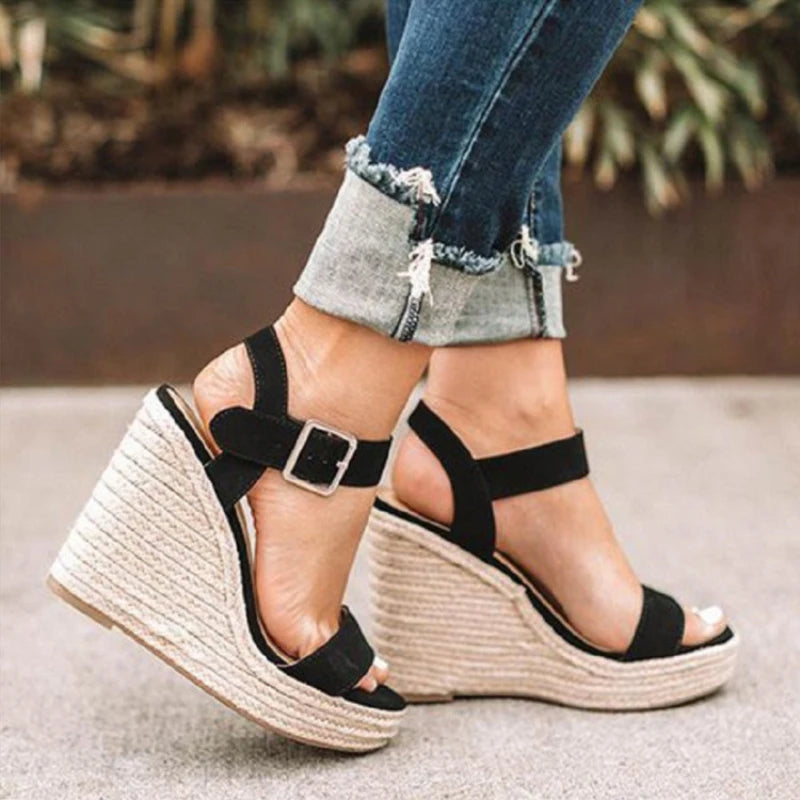 High Heels Women Leisure Wedge heel sandals 2024 New Summer Sandals Party Platform Wedges Heeled Fish mouth sandalias - Buy online at  Vibe In Cart.