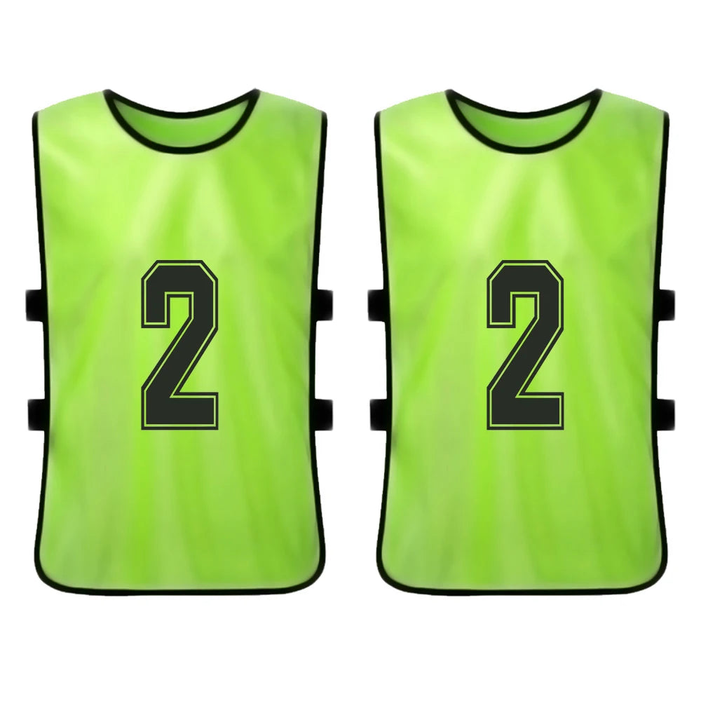 6PCS/2PCS Adults Soccer Pinnies Quick Drying Football Team Jerseys Youth Sports Scrimmage Soccer Team Numbered Bibs Sports Vest - Buy online at  Vibe In Cart.