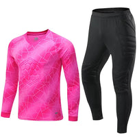 Unisex Polyester Soccer Goalkeeper Uniform with Long Sleeve Top and Pants