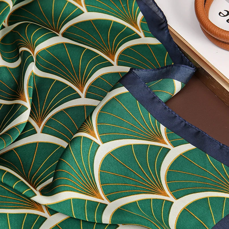 Square Satin Silk Scarf for Women, Casual All Seasons