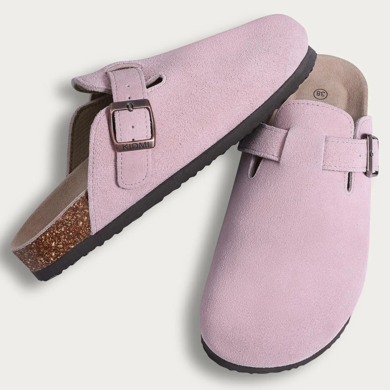 Men's Outdoor Slippers with Cow Suede Lining and EVA Insole