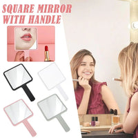 Handheld Makeup Mirror Square Makeup Vanity Mirror With Handle Hand Mirror SPA Salon Compact Mirrors - Buy online at  Vibe In Cart.