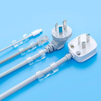 Plastic Cable Organizer Clips 20 Piece Set for Desktop Management