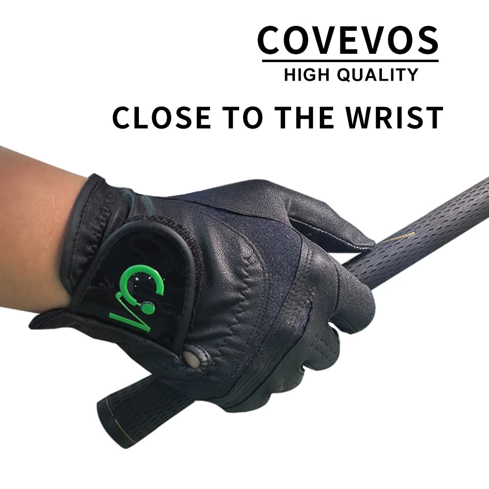 1 PU leather high performance golf glove all weather - black - left/right - Buy online at  Vibe In Cart.