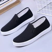 Women Fashion Plus Size Anti Skid Black Canvas Shoes Student School Spring & Summer White Slip on Shoes Zapatos De Mujer A141 - Buy online at  Vibe In Cart.