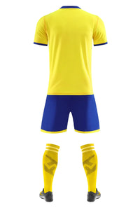 Men's and Boys' Polyester Football Jersey Set with Socks and Shin Guards