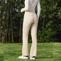 Women's High Waist Flared Golf Trousers Full Length