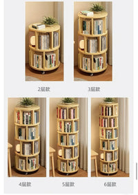 360° Rotatable Bookshelf Multifunctional Living Room Round Storage Rack Movable Children's Bookshelf - Buy online at  Vibe In Cart.