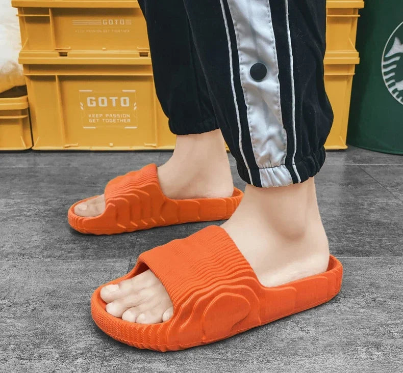 Soft Home Slippers Couple Summer Indoor Skid Proof Bathroom Slippers Sandals Hotel Solid Color Men Women Flip Flops Flat Shoes - Buy online at  Vibe In Cart.