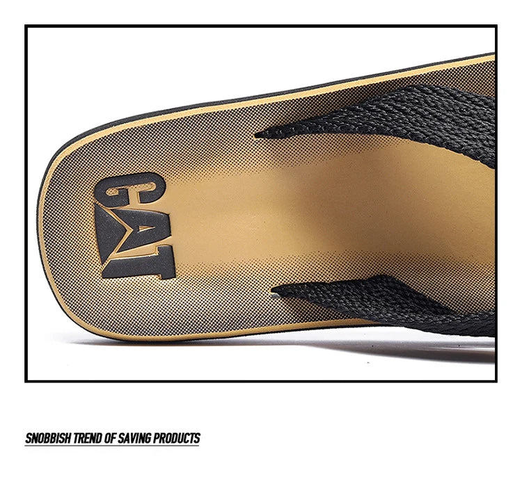 Men's GAT Flip-Flops Wide Strap Non-Pinch Retro Outdoor Anti-Slip Breathable British Style Sandals Beach Shoes - Buy online at  Vibe In Cart.