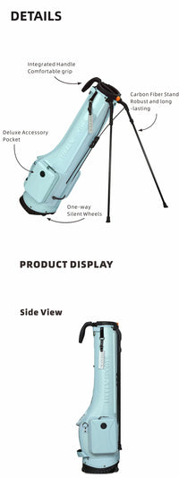 HELIX Golf Stand Bag - Portable Golf Bag with Silent-Rolling Wheels, Inverted Club Design for Easy Access, Protects Clubs - Buy online at  Vibe In Cart.