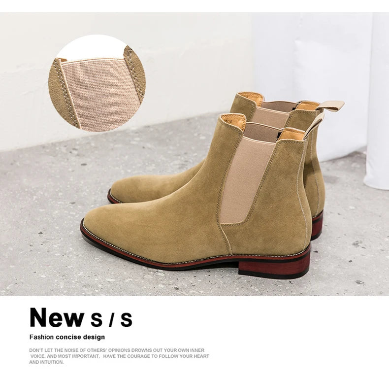 Classic Chelsea Boots Men Trend Ankle Boots Men Fashion Social Party Boots Men High Top Casual Business Shoes For Men - Buy online at  Vibe In Cart.