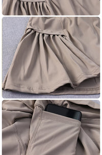 Sports short skirt; pseudo two-piece running skirt for women; summer badminton suit; quick-drying breathable tennis skirt; yoga - Buy online at  Vibe In Cart.
