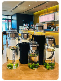 2L Large Capacity Glass Water Bottle Transparent Milk Juice Cup Outdoor Portable Leakproof Drinkware Tea Water Glass Bottle 2L - Buy online at  Vibe In Cart.