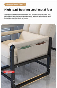 Folding Reclining Office Chair for Lunch Breaks with Backrest