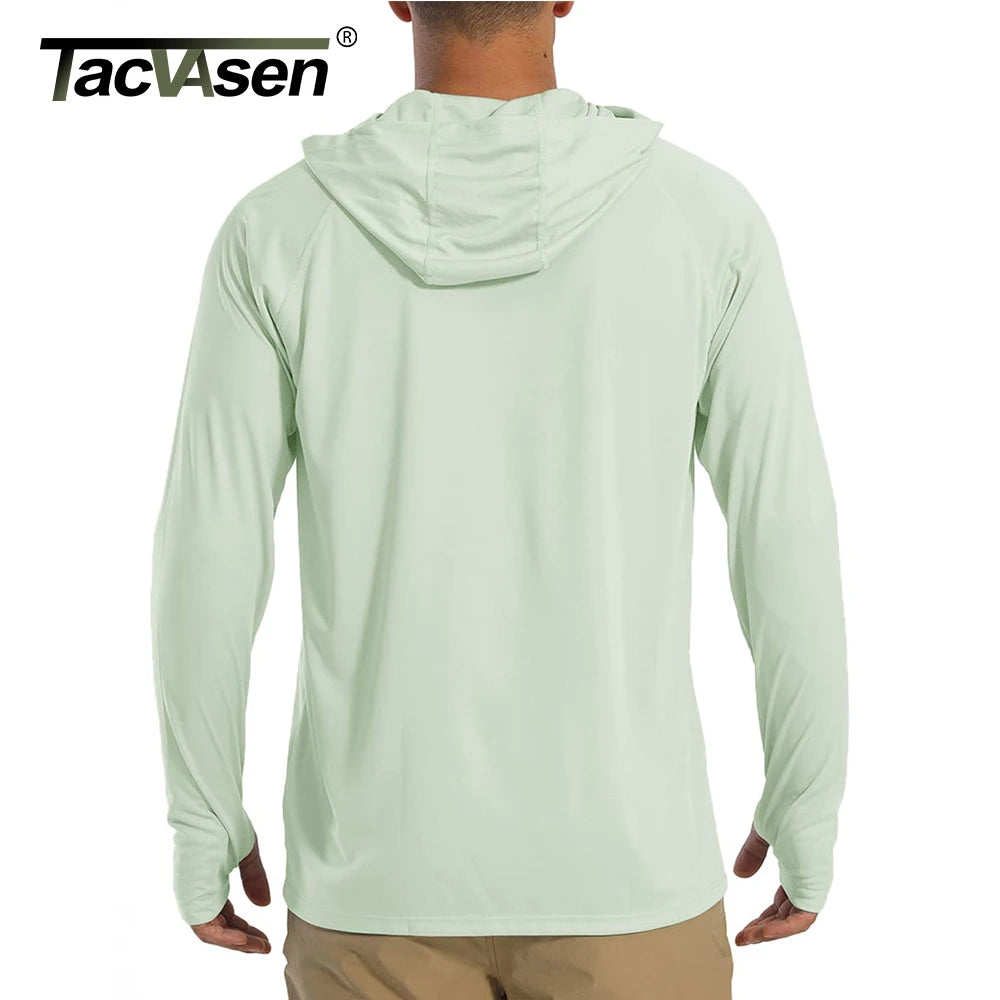 TACVASEN Sun Protection T-Shirts Mens Long Sleeve Hoodie Casual UV-Proof T-Shirts Breathable Lightweight Quick Dry T shirts Male - Buy online at  Vibe In Cart.